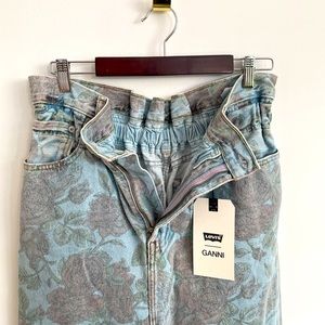 NWT Ganni x Levis Floral Print Hi Rise Straight Leg Jeans Various Sizes